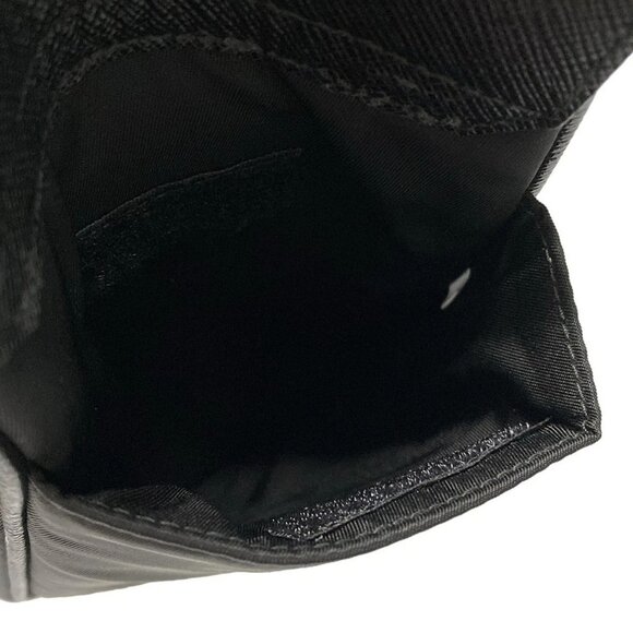 Auth PRADA - Black Yellow Nylon Rubber Saffiano Leather Shoulder Bag - Picture 15 of 16